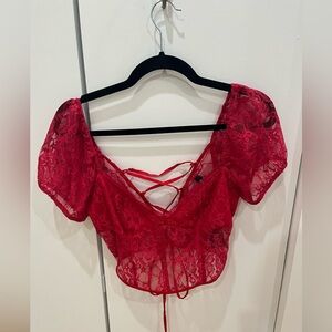 Urban Outfitters Red Crop Top